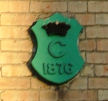 Shield on Cowper Cottages Showing Building Date