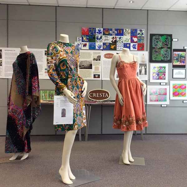 Cresta Silks material on display Cresta Silks material on display