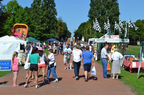 A view of the stands looking towards the White Bridge
