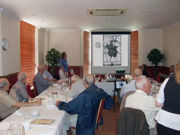 Virginia giving a talk for the Trust