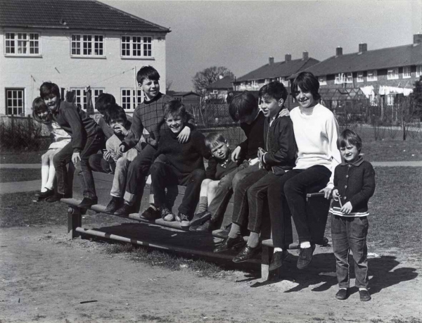 Pinnate Place - childrens playing area - April 1969 Pinnate Place - childrens playing area - April 1969