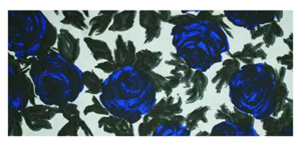 Cresta Silks printed fabric - blue roses Cresta Silks printed fabric - blue roses
