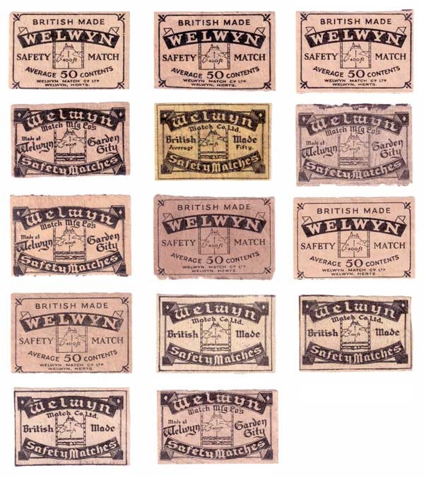 Welwyn Match Co Ltd labels Welwyn Match Co Ltd labels