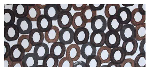 Cresta Silks fabric- brown circles