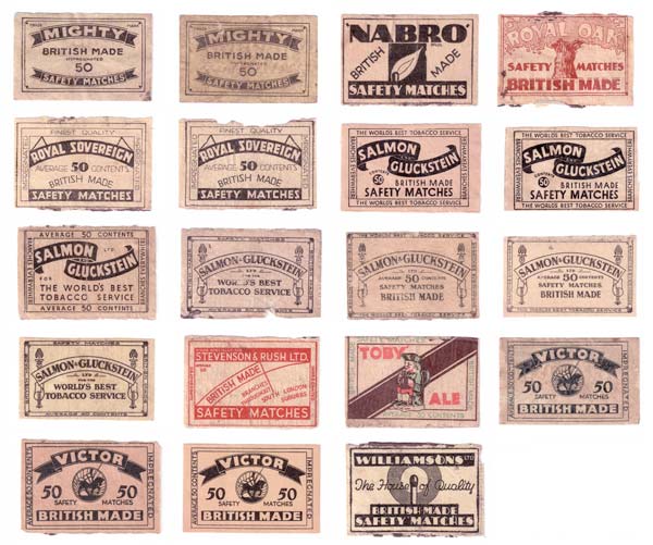 Welwyn Match Co Ltd - match box labels